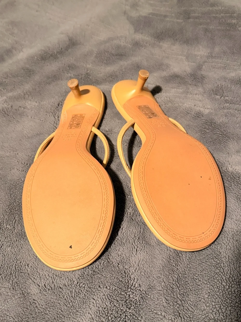 Project Cloud Tan Kitten-Heel Thong Sandals